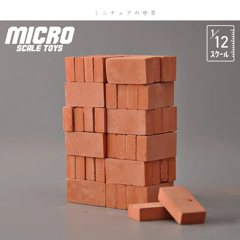 

1:12 Scale Miniature Red Bricks, Realistic Dollhouse Building Materials for DIY Diorama Foundation & Garden Path Decor