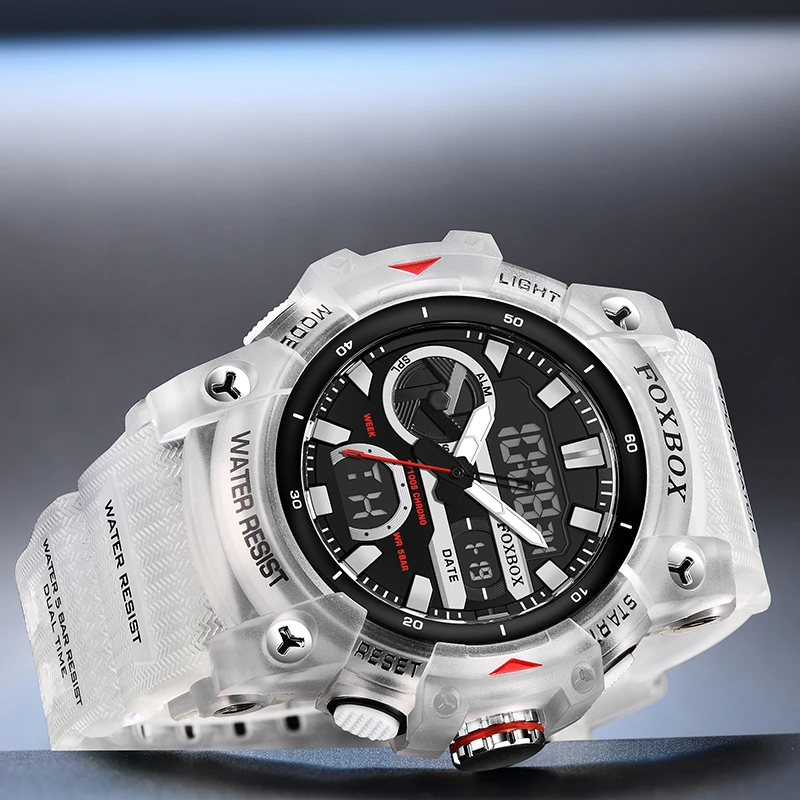Relogio Masculino LIGE Luminous Men Watch Sport Army Mens Watches Waterproof Dual Display Clock Man Military WristWatch