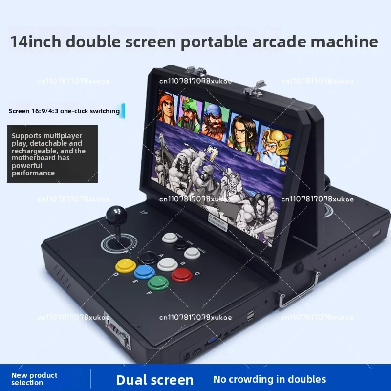 Home Arcade Game Machine Portable Folding Portable Double Screen Joystick All-in-one Machine Pandora Moonlight Box