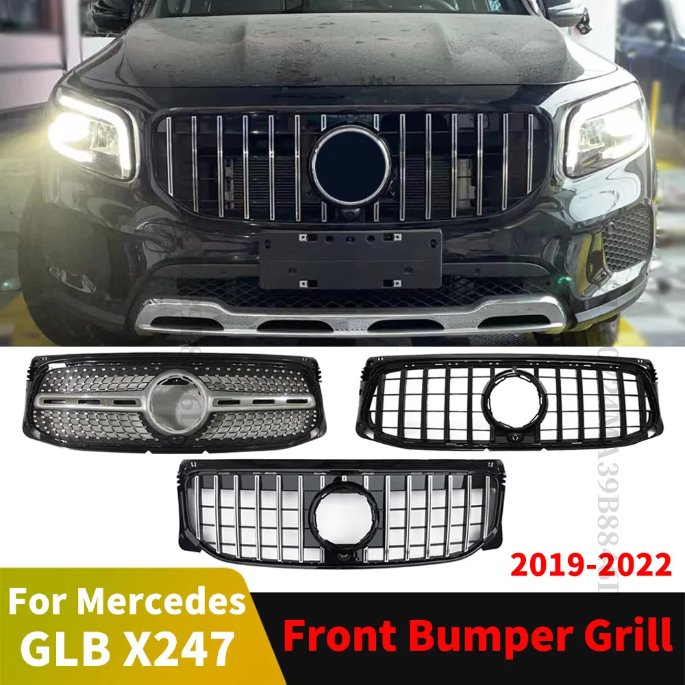 

Sport Front Bumper Inlet Grille Racing Grill For Mercedes X247 GLB W247 2019-2022 220 250 AMG Line GT Diamond Style Decoration