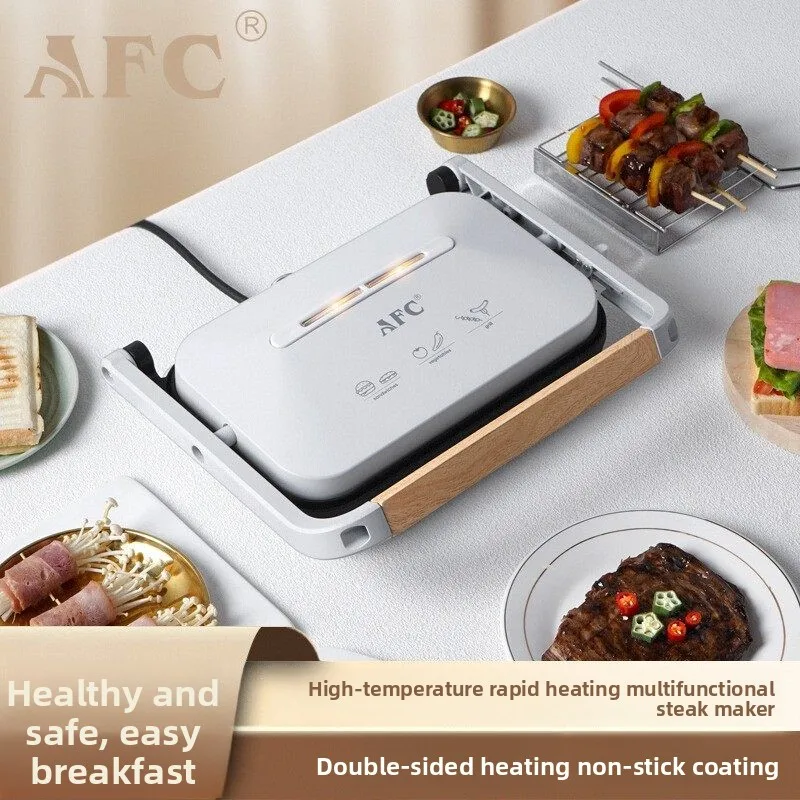 Home-use Steak Maker Sandwich Panini Machine Electric Frying Pan Breakfast Meat Sausage Grill Griddle Frying Appliance Model