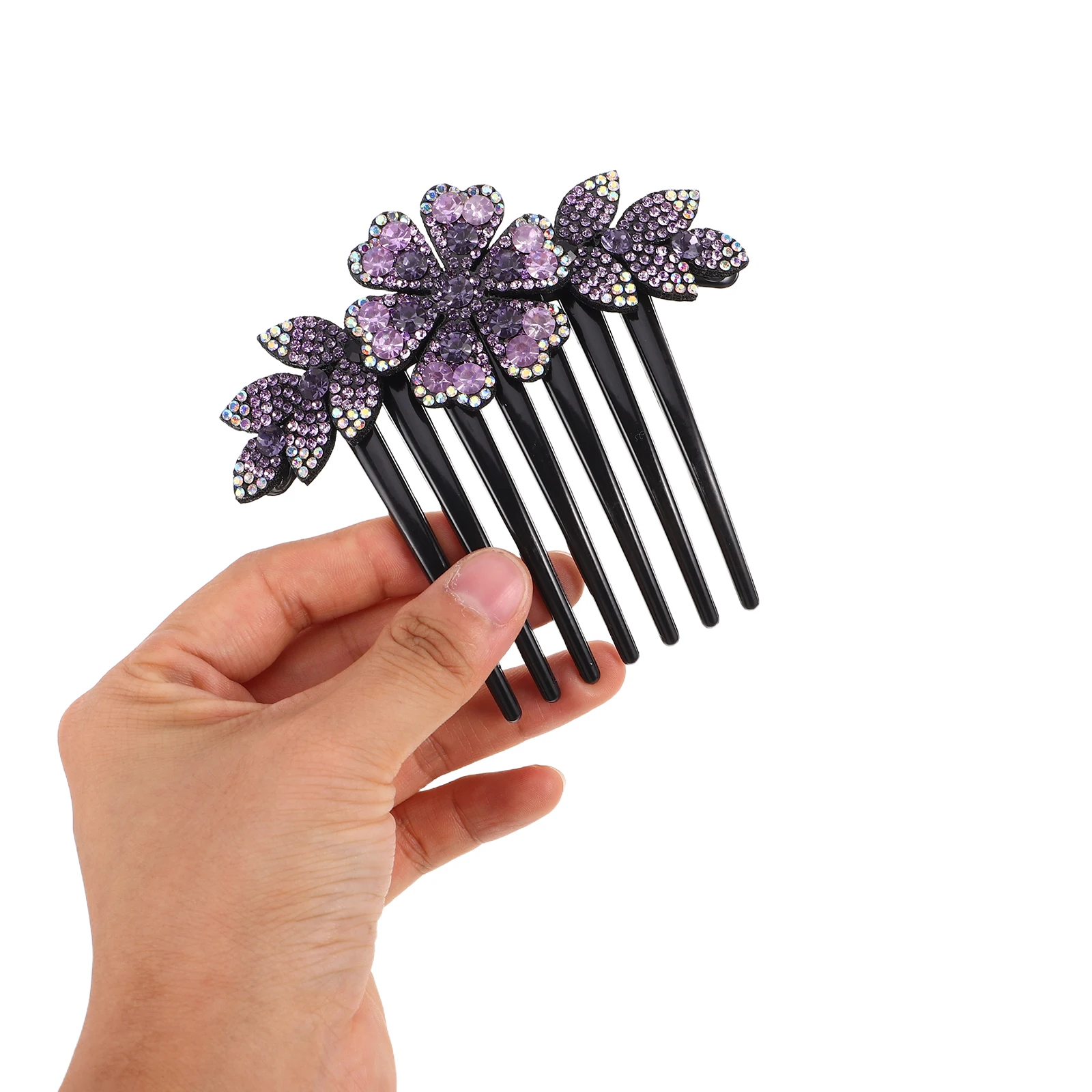 

4 Pcs Accessories Wedding Pins Flower Clips for Women Large Rhinestones Combs Miss