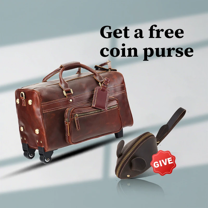 

Легкая роскошная кожаная дорожная сумка большой вместимости в стиле ретро, многофункциональный багаж для деловых поездок, сумка