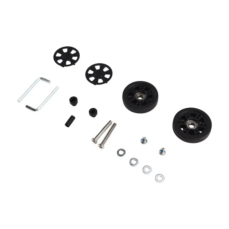ABYN-Luggage Wheels 2PCS For Replacement 55X12mm Low-Noise Rolling Bearing Caster For Travel Suitcase Black