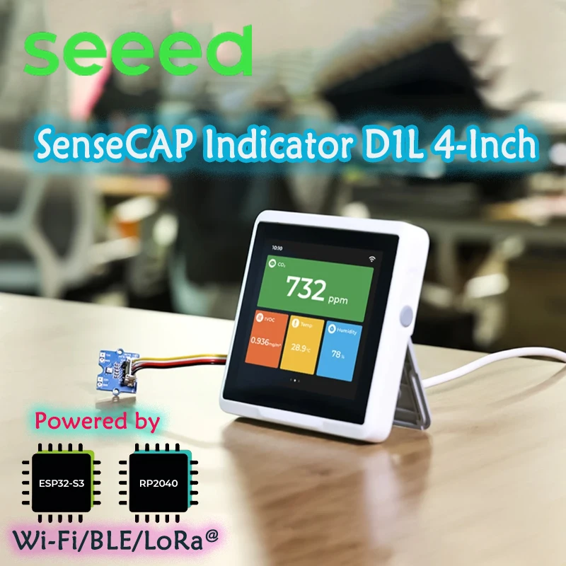 

Индикатор Seeed SenseCAP D1 / D1L / D1S / D1Pro, 4-дюймовый сенсорный экран IoT, платформа Delyn, питание от ESP32S3 и RP2040.