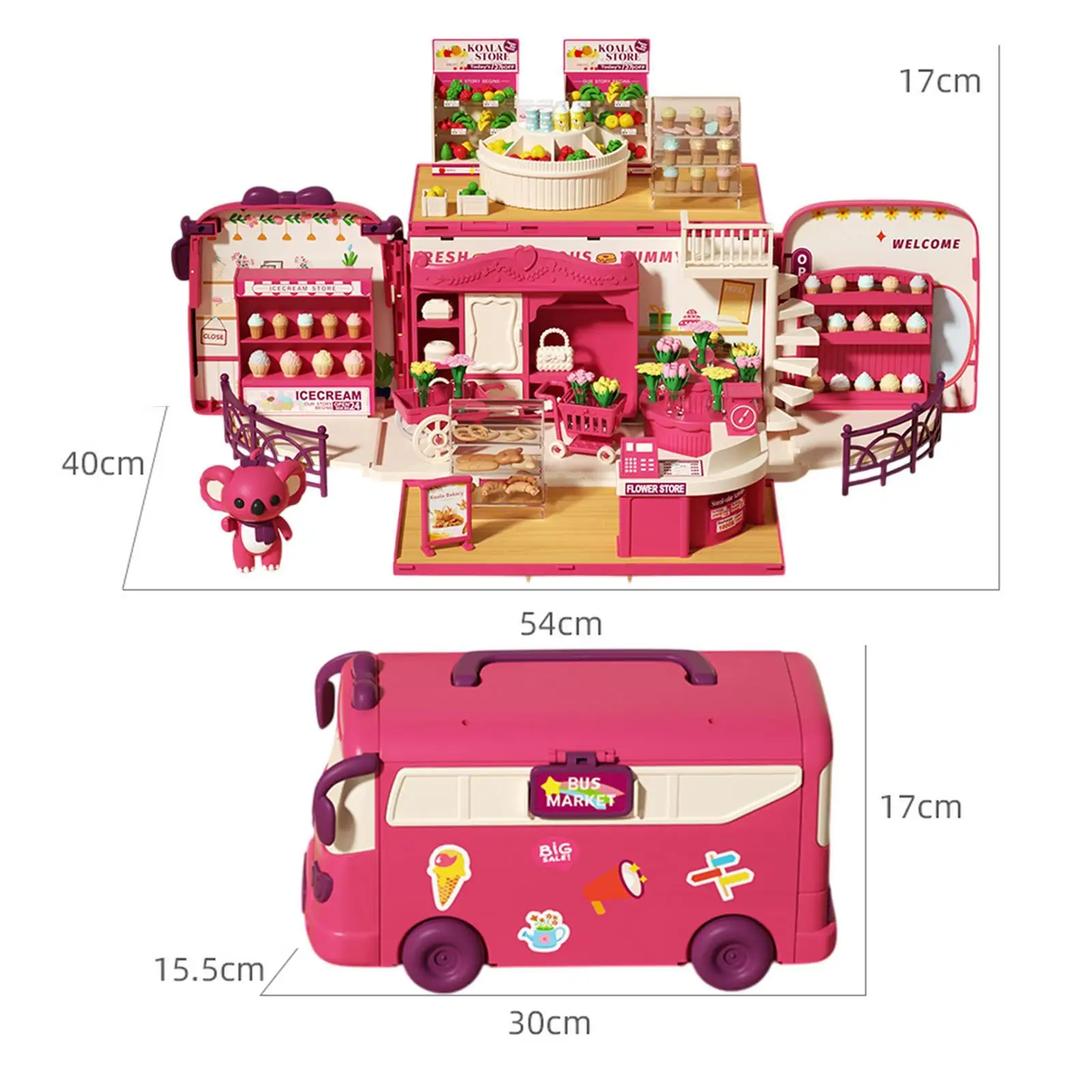 Sac à dos Portable pour maisons de poupée pour filles, sac à dos pour enfants d'âge préscolaire