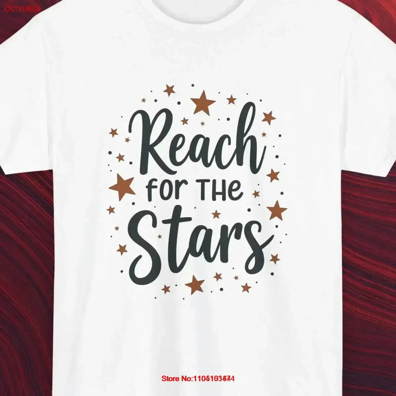 Inspirational Reach for the Stars T Shirt Motivational Positive Quote Encouraging Message vintage Washed Stretched Versatile