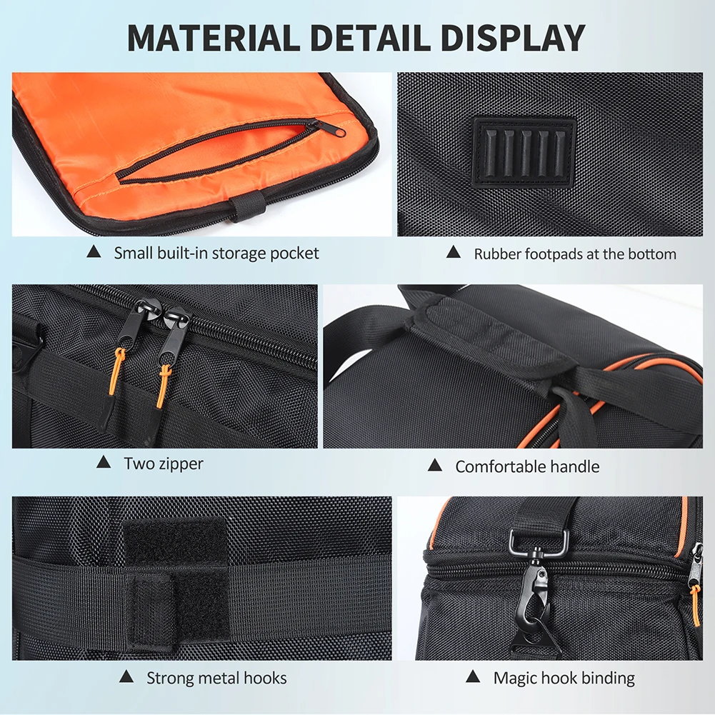 Speaker Bag Case for JBL PartyBox Encore Essential 2 Large Capacity Adjustable Speaker Storage Bag Travel Tote Bag Backpack