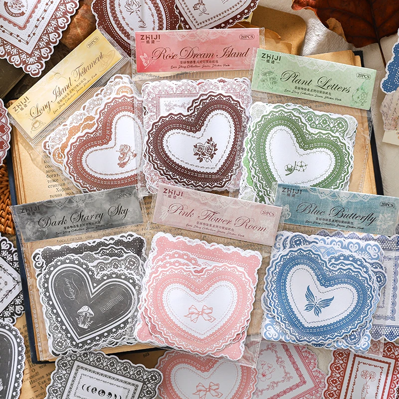 

12packs/LOT Lace Story Collection series cute lovely retro decorative paper sticker