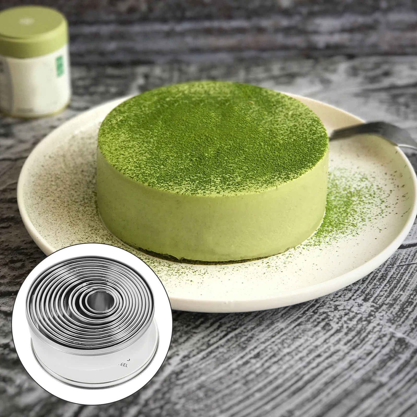 

1Set Mousse Mold Set 17 Pieces Stainless Steel Superior Material Even Heating Baking Tools Cookie Biscuit Cupcake Molds