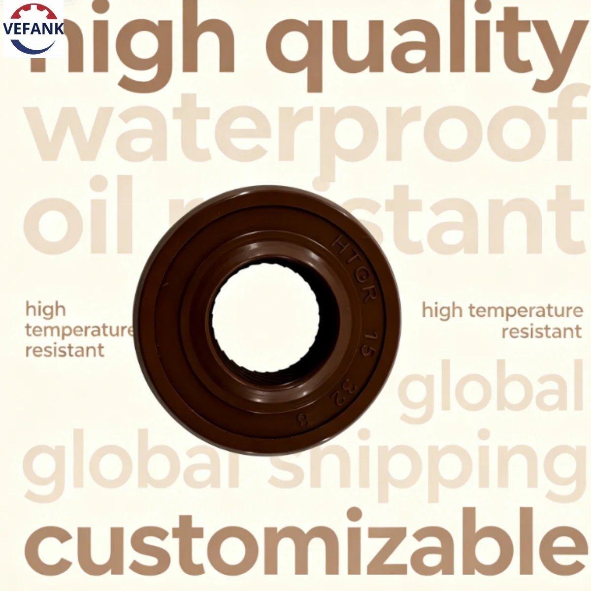 HTGR 15*32*8mm, OIL SEAL NBR, threaded outer ring, high quality, in stock, suitable for automotive seals.
