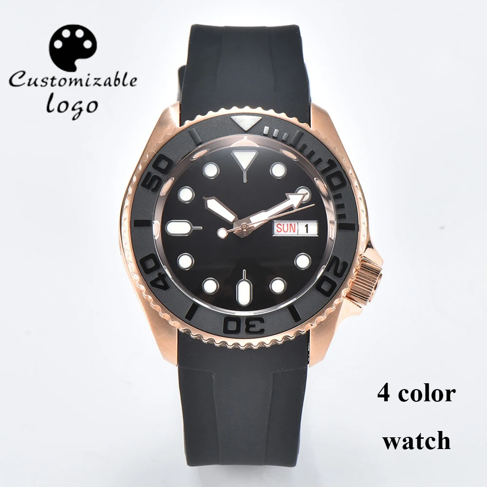 

NH36 Watch Man Watch Automatic Mechanical Watches Sapphire Glass Stainless Steel Case Waterproof Rubber Strap Customizable Logo