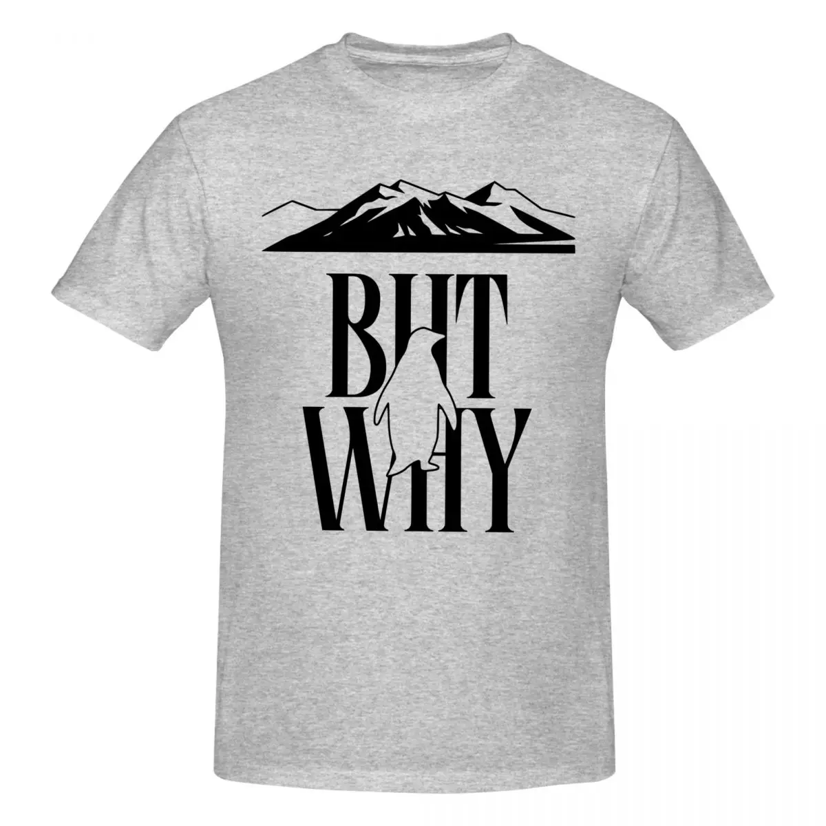 Men Nihilist Penguin But Why Arctic Snow Meme Philosophy Fans Support T Shirt Vintage Cotton Crewneck Tshirts