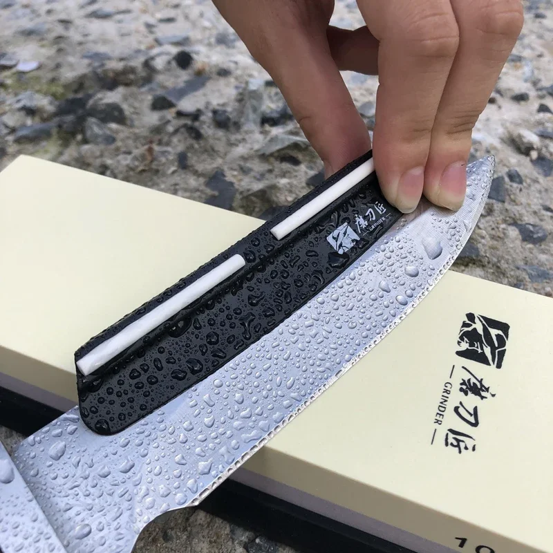 Porte-pierre à aiguiser avec pince à couteau, pierre à aiguiser, fixateur d'angle, ustensiles de cuisine, gadgets d'affûtage