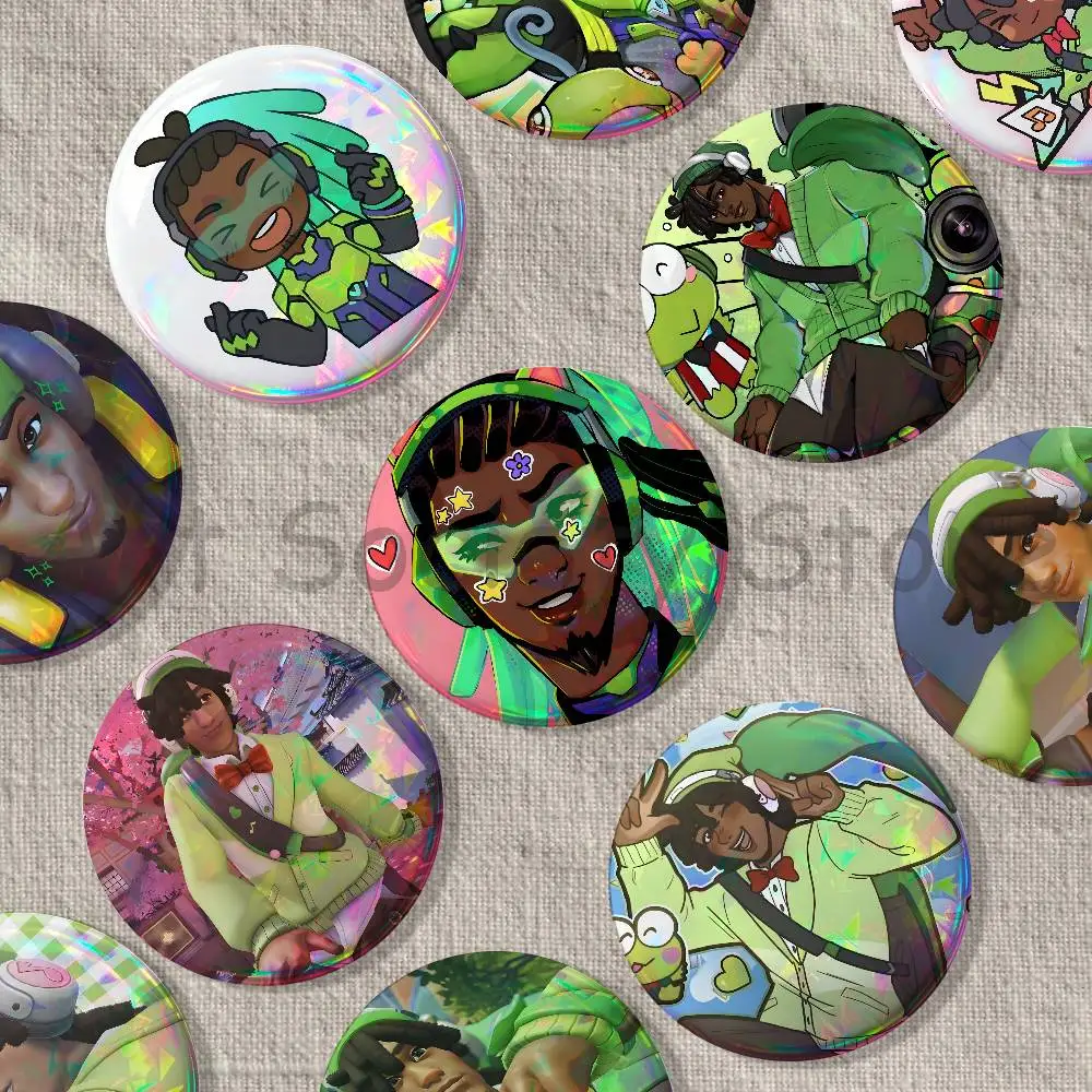 O-Overwatch L-Lucio Badges Creative Tinplate Button Pins Brooch Creative Quotes Badge Clothes Backpack Jewelry Gift