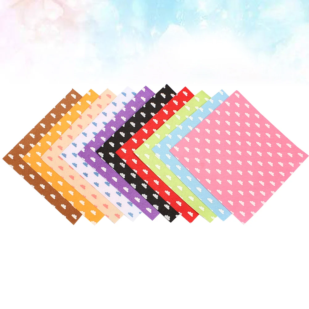 10 Pcs Colorful Felt Sheets DIY Chips Slices Non-woven Fabric Nonwoven Material