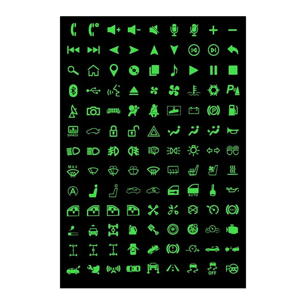 Multifunction Button Stickers Car Luminous Switch Relay Rocker Label Circuit Panel Decals