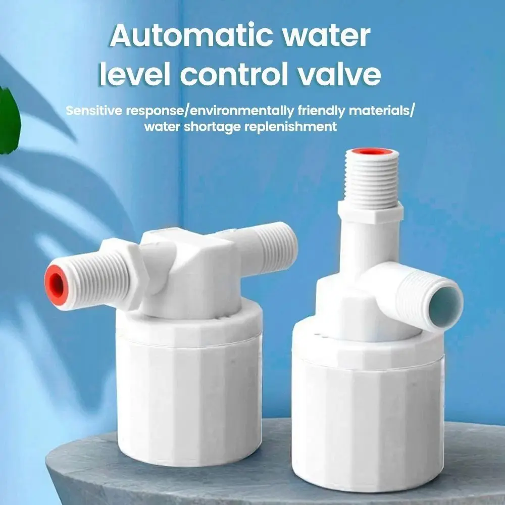 1Pcs 1/2 Inch Thread Water Level Control Valve PA6 Plastic Stainless Steel Water Inlet Valve 0-70 degreeC Working Temperature