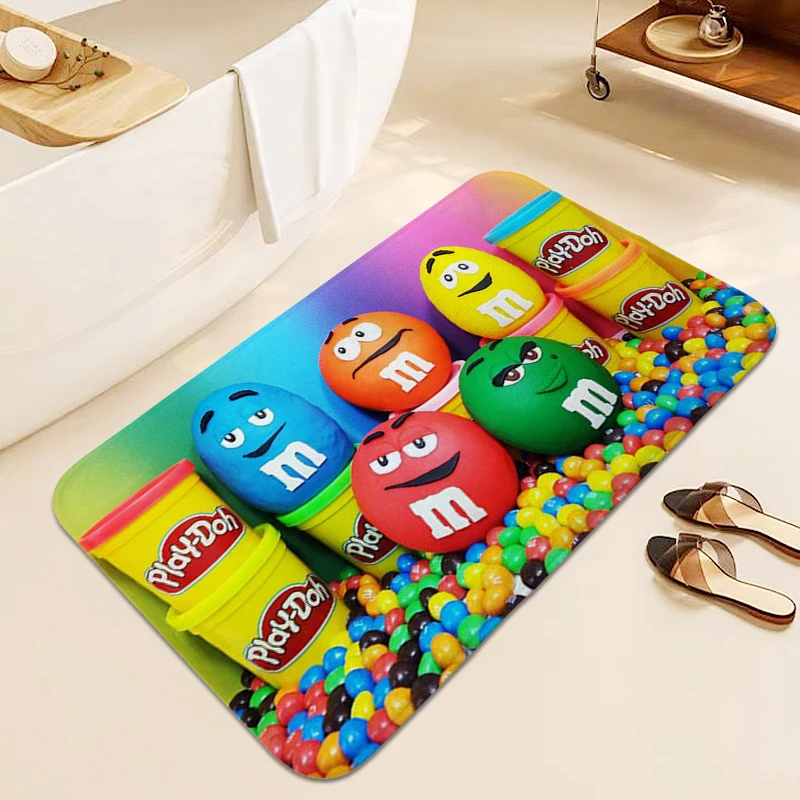 Carpet for Bedroom M&M's Sleeping Room Washable Non-slip Kitchen Rug Anti Slip Custom Veranda Floor Mat Useful Things for Home