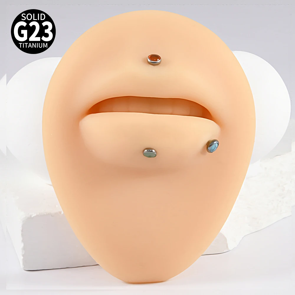 1 قطعة 16 جرام G23 التيتانيوم كريستال والحجر و قذيفة شقة الظهر Labret الشفاه مربط الأذن الزنمة الغضروف اللولب القرط هيئة ثقب المجوهرات