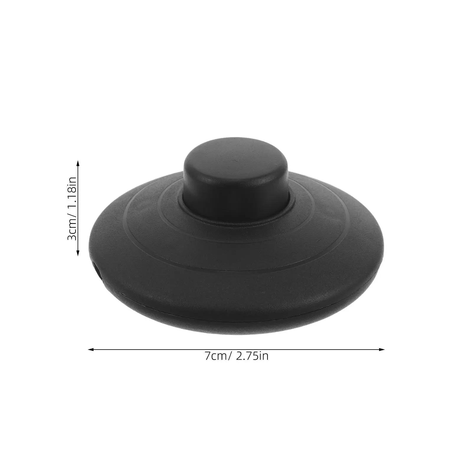 3Pcs Floor Footswitch Round Inline Lamp Pedal Push Button Light Control Step-on Switch for Home Bedroom Living Room