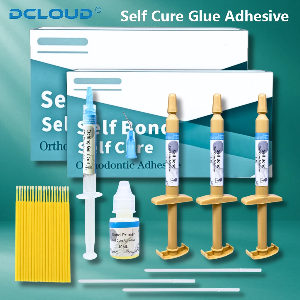 

1 комплект, наборы стоматологических ортодонтических клеев, самоотверждаемый клей, склеивание, ортопедические брекеты, брекеты для щечной трубки, система склеивания, стоматологические инструменты