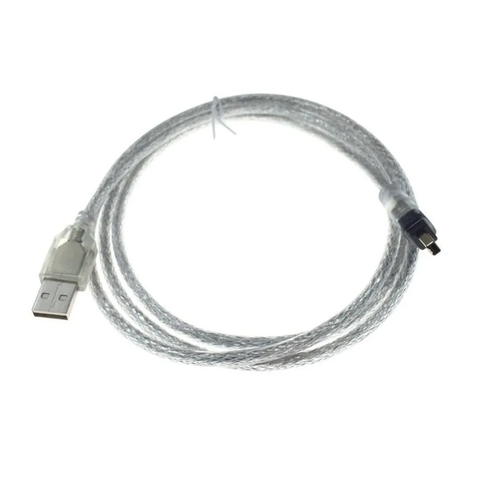 1.5M/5ft IEEE 1394 Cable Male Connector USB 6P To 4Pin 1394 Firewire Cable Connection Wire ILink Adapter Cord Video Capture