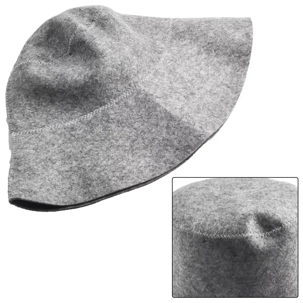 Felt Sauna Cap Quick Drying Head Protection Bath Hat Good Water Absorption Sweat Absorbing Heat Protective Cap