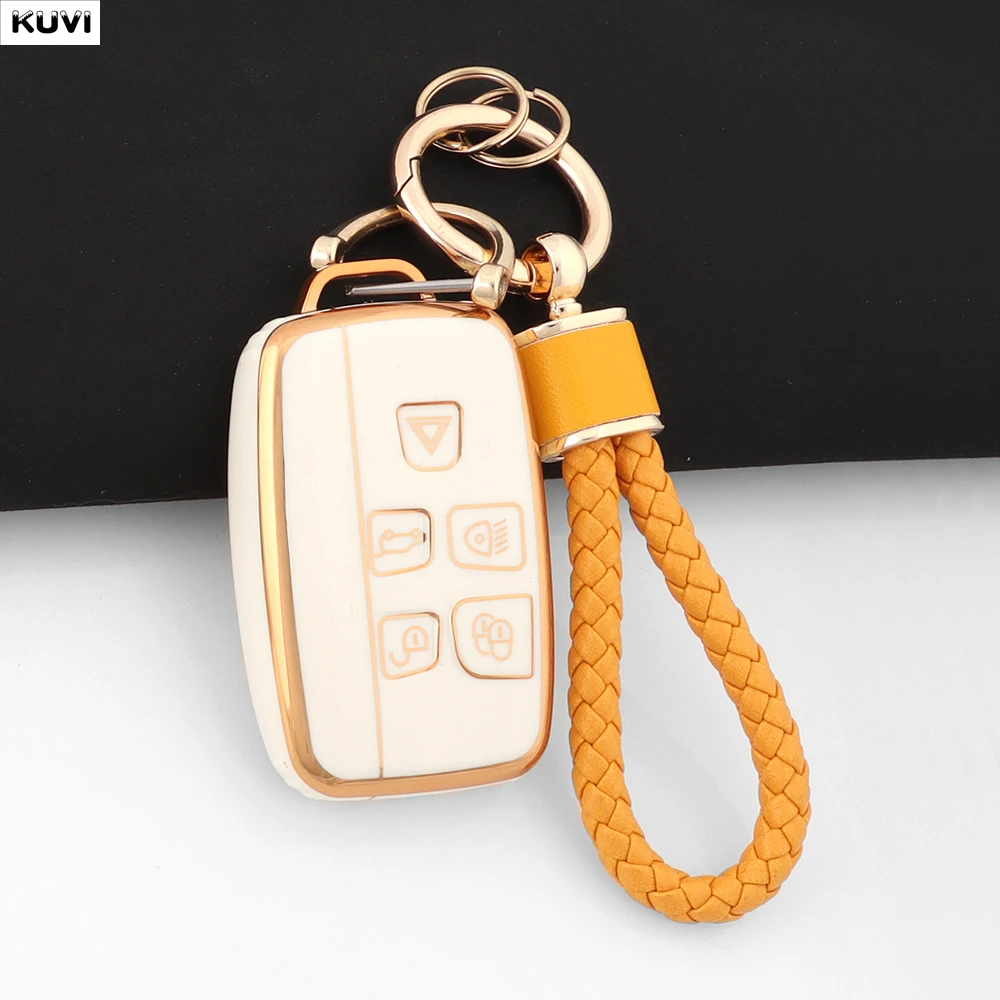Beschichtetes TPU-Autoschlüsselgehäuse für Land Rover Range Rover Evoque Sport Freelander Discovery Velar für Jaguar XE XF XJ