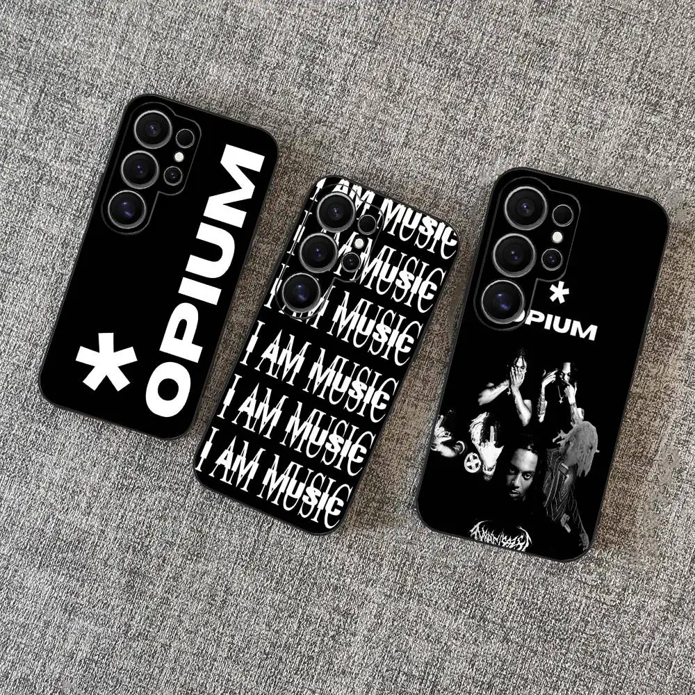O-Opium Rap Playboi Carti Phone Case For Samsung S 24 Fe 25 Ultra Plus 20 Lite 21 30 22 23 24 22 Ultra 5G Fundas