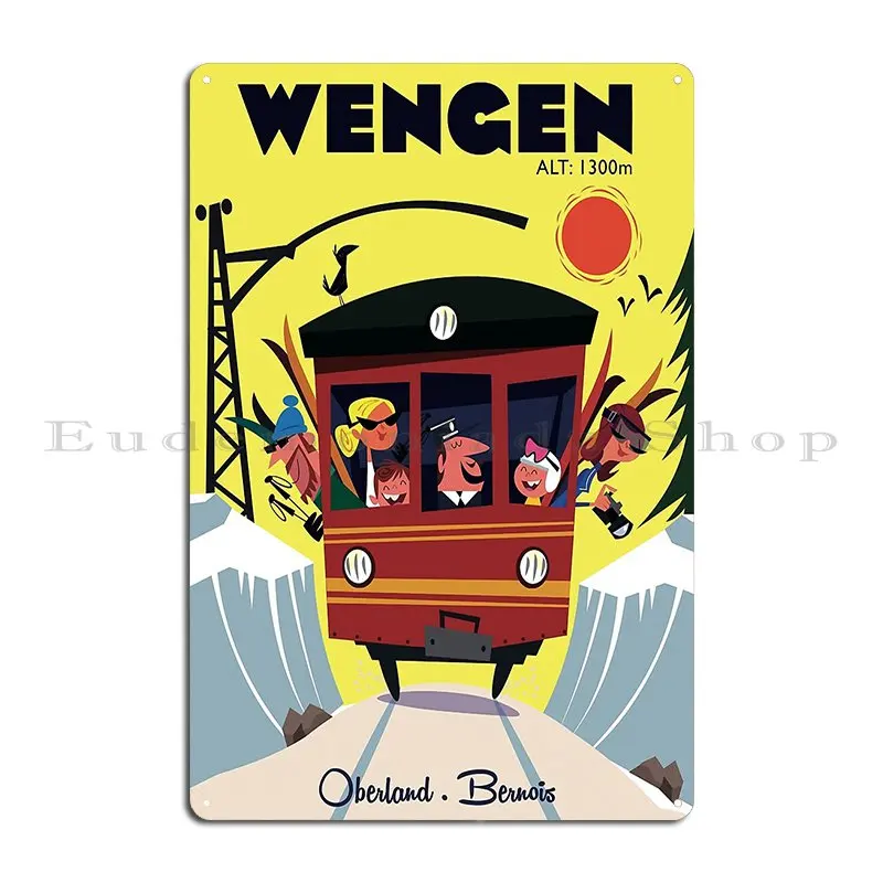 Wengen Poster Gagodel Metal Plaque Poster Decoration Living Room Custom Vintage Home Tin Sign Poster