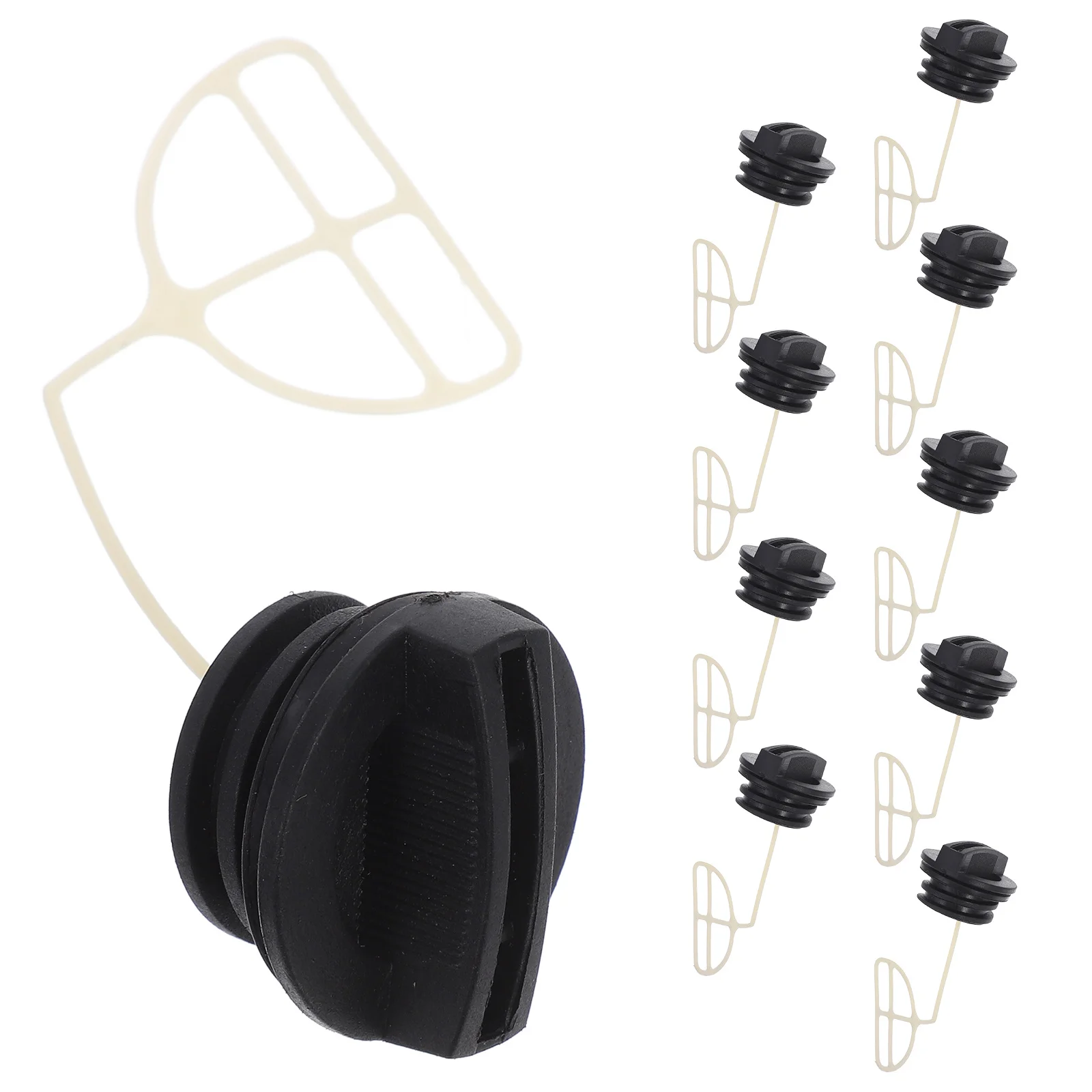 

10Pcs Oil Saw Fuel Tank Cap Durable Replacement Gas Cap for Lawn Mower Accessories Secure Seal Easy Installation