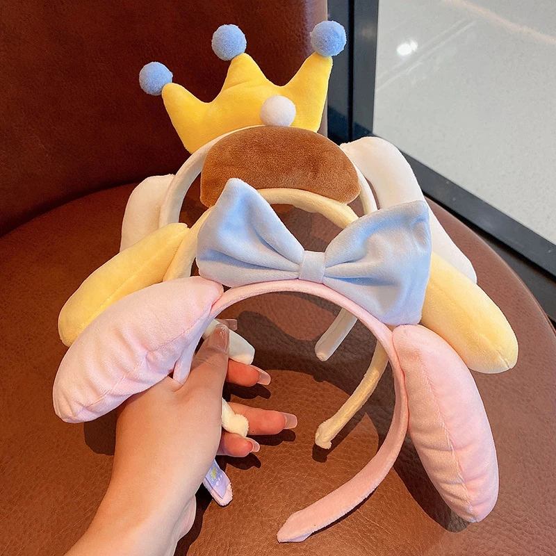 

Повязка на голову Sanrio My Melody Cinnamoroll pompurin милый аниме плюши аксессуары для волос женский подарок для девочки