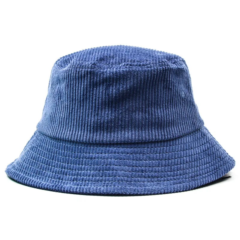 

New Autumn Winter Retro Corduroy Bucket Hat Fashion Designer Streetwear Fisherman Caps Beach Cap Outdoor Unisex Panama Hats