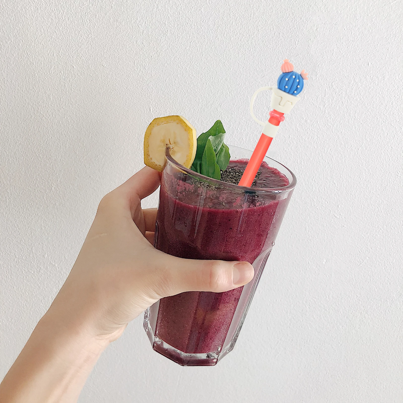 

12 Pcs Cartoon Plug Toppers Cover Reusable Straw Covers Drinking Tips Straw End Protectors Kitchen Bar Supplies