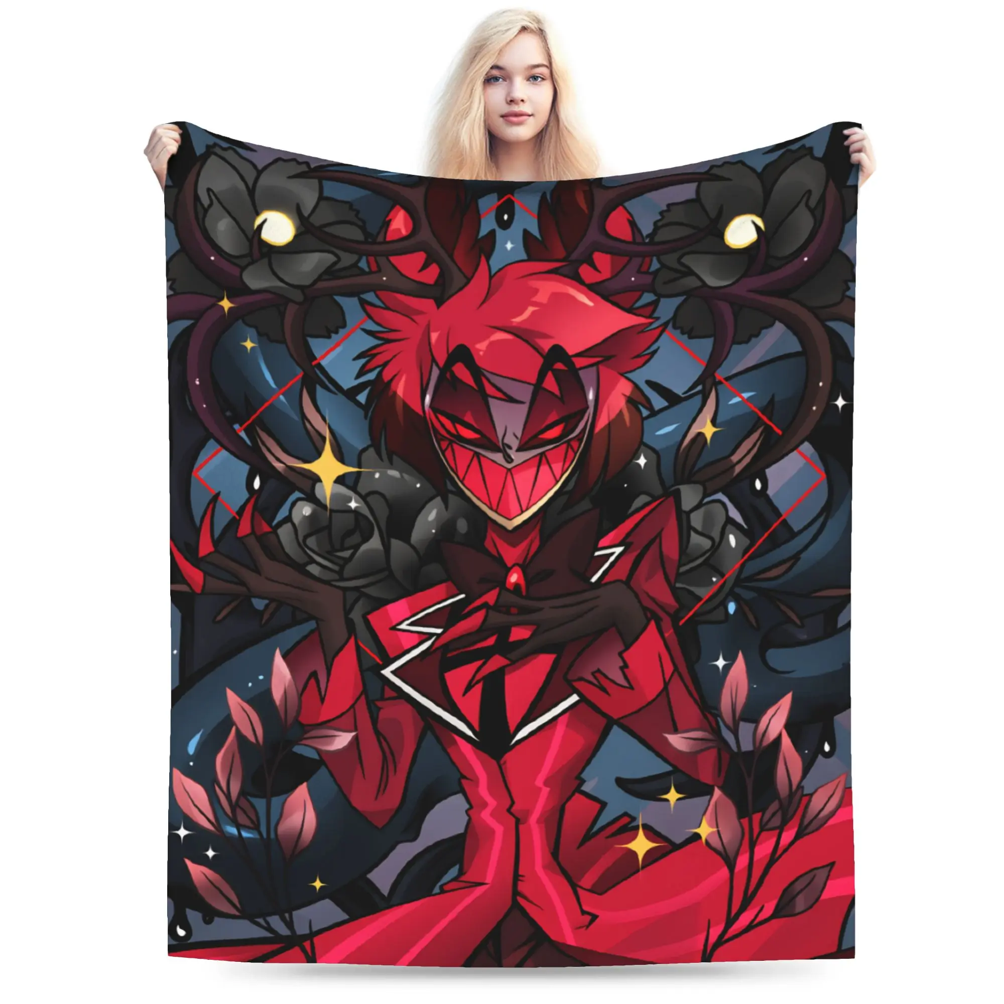 Warme Decke Kind Picknick Entspannen Alastor Vox Decke Hazbines Hoteles Flanell Tagesdecke Für Schlafzimmer Muster Sofa Bett Abdeckung