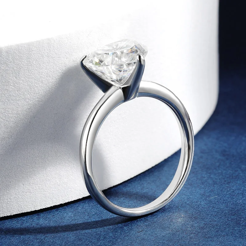 Halaile 4CT 5A Zircon/Moissanite S925 Sterling Silver Love Heart Ring Classic Bridal Fine Jewelry Women\'s Wedding Luxury Gift