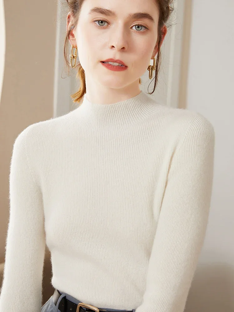 

2025 водолазка, пуловеры, джемпер, женские вязаные мягкие модные женские тонкие свитера, осенне-зимние термостойкие топы с длинными рукавами