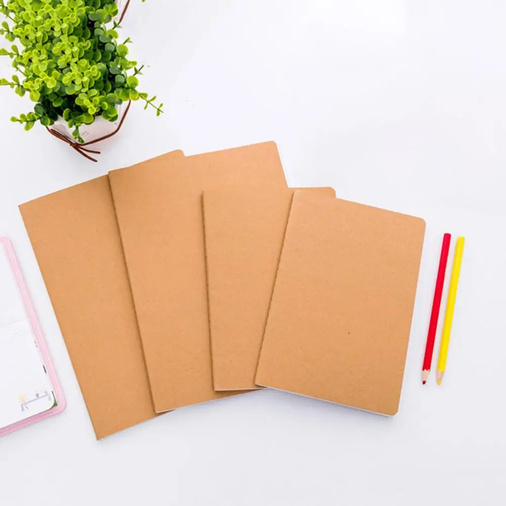 Student Writing Book A4/a5/b5 Notebook with Beige Paper Vintage Kraft Paper Notebook A4/a5/b5 Thick Ink-proof Pages for Students