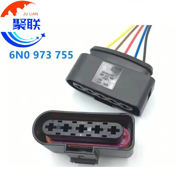 1Set 5Pin 42036400 Fuel Pump Driver Module Relay Plug Connector With 14AWG Wire Cable For VW AUDI PORSCHE 6N0973755 6N0 973 755