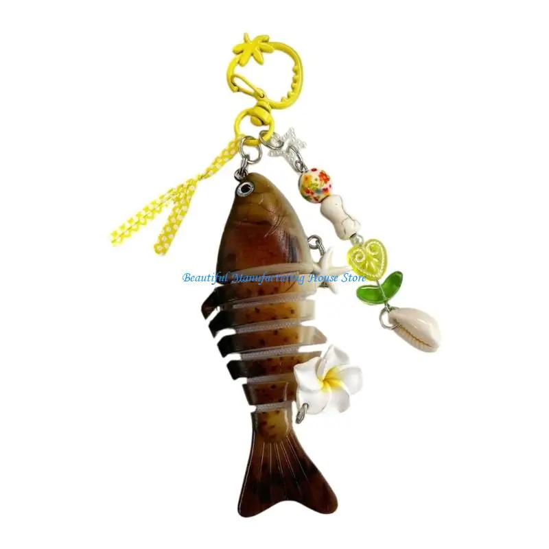 E56A Fish Keychain Portable And Sturdy For Daily Carry And Outdoor Activity