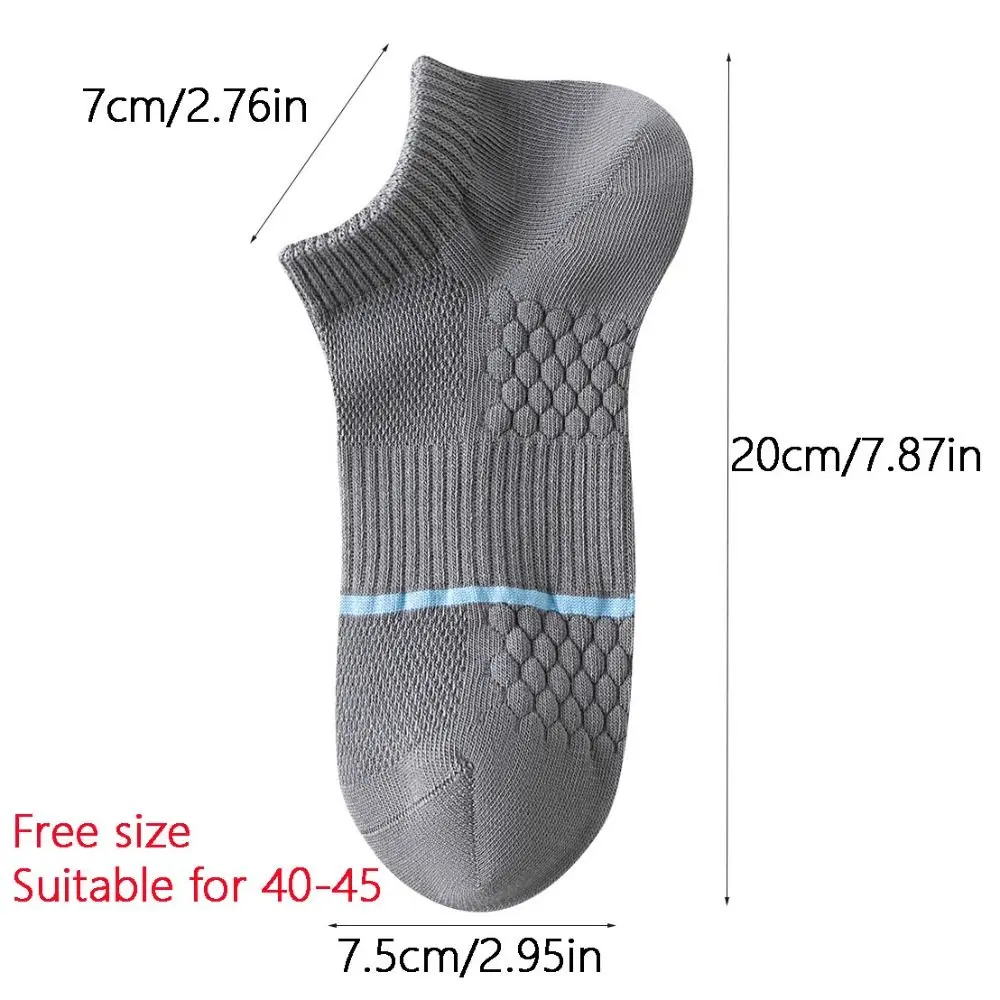 Chaussettes courtes respirantes décontractées pour hommes, chaussettes de rinçage fines en maille, absorbant la transpiration, chaussettes de bateau en coton, été, 5 paires