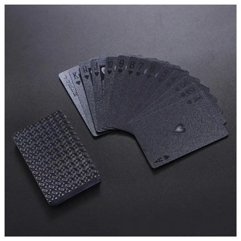 New Color Black Gold Playing Card Game Card Group Waterproof Poker Suit Magic Dmagic Package Board Game Collection Entertainment