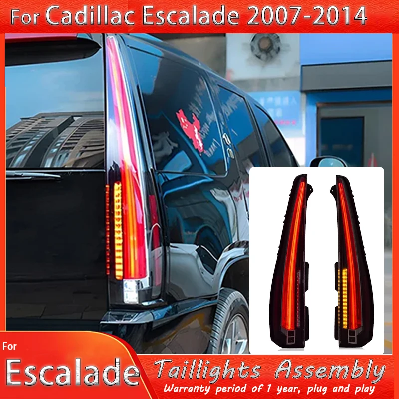 

Автомобильные светодиодные задние фонари в сборе для CADILLAC ESCALADE 2007-2014 DRL, стоп-сигналы, обновленные автомобильные аксессуары Plug & Play