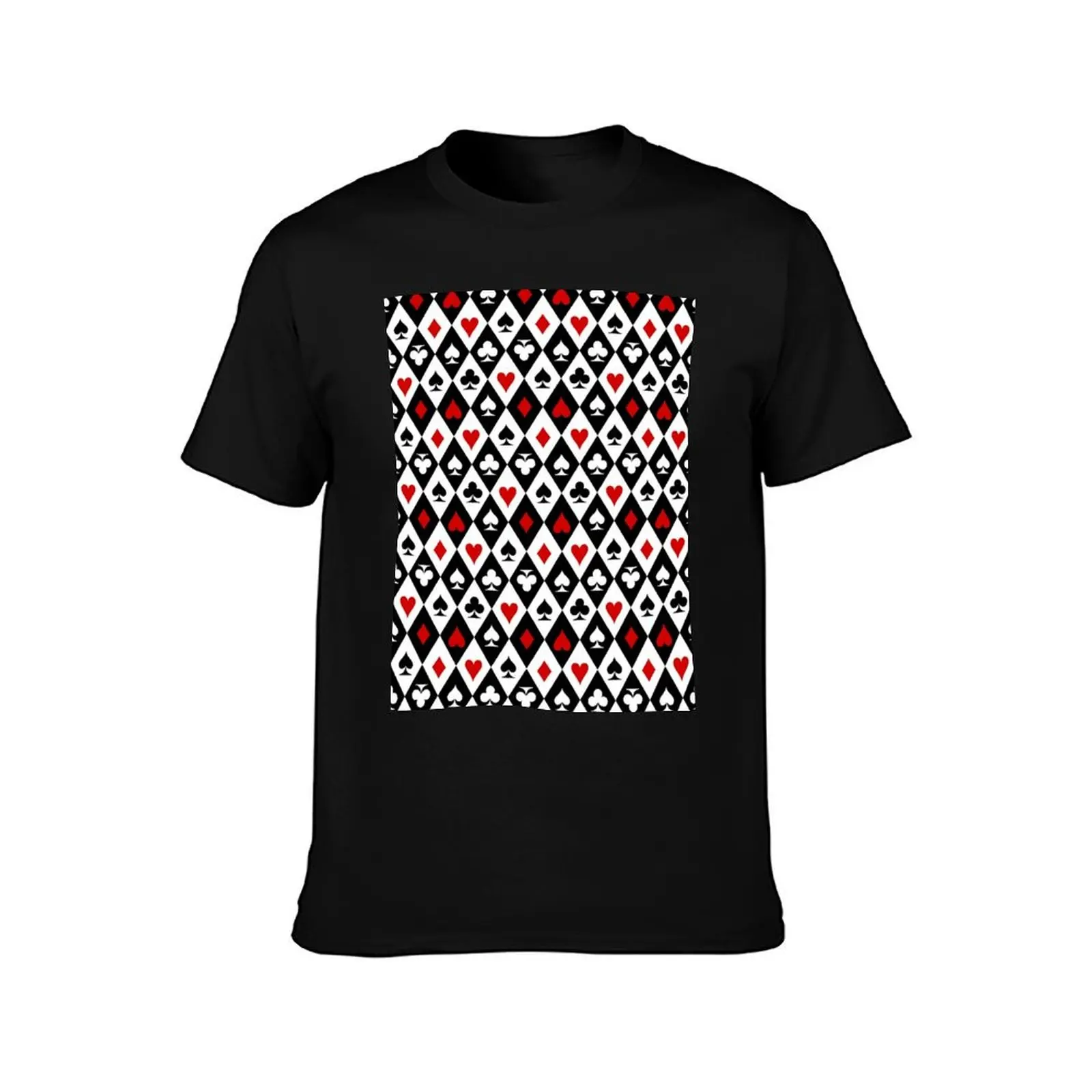 Playing cards suit symbols T-Shirt Casual Light Summer Short Sleeve Top T-Shirt