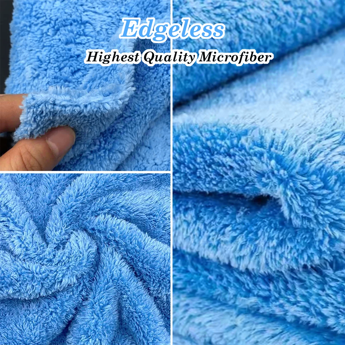 35 X 75cm Microfiber Car Cleaning Towel Coral Fleece Edgeless Water Absorption Auto Washing Drying Cloth Polishing Detailing Rag