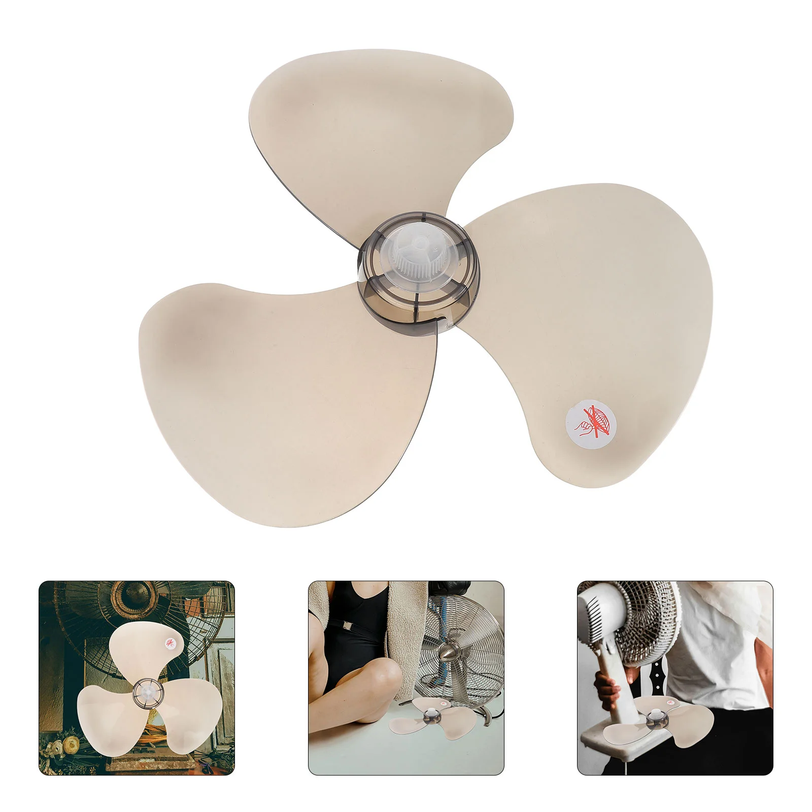 Standing Fan Blades 3 Leaves 16inch Plastic Universal Fan Blades With Nut Cover Fan Repair Replacement Part For Table Floor