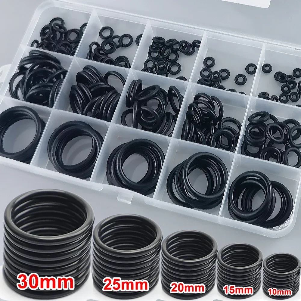 Nitrile Rubber Round Gasket Sealing O Ring Set Elastic Oil Resist Washer Gaskets Seals for Faucet Professional Plumbing Repair