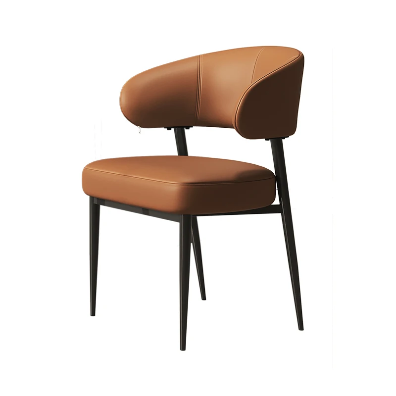 #accept customization fabric Simple with armrests, cat scratch leather dining chair, high-end feel, home spring chair
