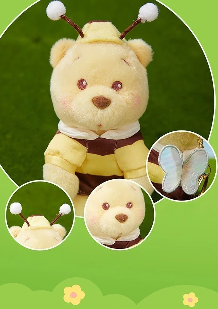 MINISO ديزني ويني ذا بوه المزحة حفلة أفخم المفاتيح Kawaii حقيبة سحر لينة محشوة تحصيل هدية 2025 جديد